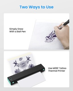 Foto 4 | Foto 4 | Papel De Transferencia De Tatuajes Phomemo, 100 Hojas, Tamaño A4 - Venta Internacional.
