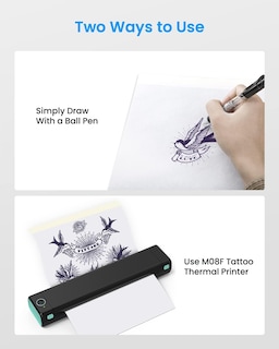 Foto 3 | Foto 3 | 35 Hojas De Papel Para Tatuajes Phomemo, Papel De Transferencia De Tatuajes Para Tatuar, Compatible - Venta Internacional.