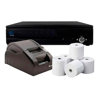 Foto 1 | Foto 1 | Kit Punto De Venta Ec Line Cajón Mini Printer 58mm Tickets 5 Rollos