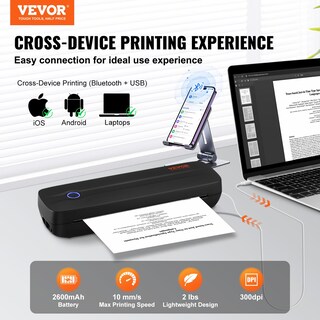 Foto 2 | Foto 2 | Impresora Térmica Vevor Portable 300 Dpi Bluetooth 2600mah - Venta Internacional.