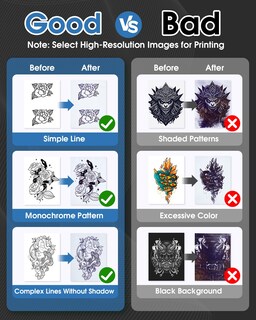 Foto 5 | Foto 5 | Impresora De Plantillas Para Transferencia De Tatuajes Phomemo M08f Con 10 Hojas - Venta Internacional.