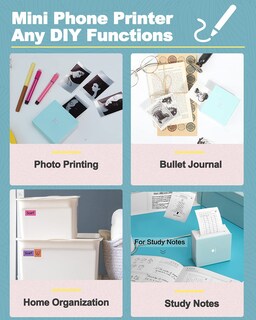 Foto 6 | Foto 6 | Impresora De Pegatinas Phomemo M02 Mini Bluetooth Con 3 Rollos De Papel - Venta Internacional.