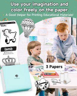 Foto 7 | Foto 7 | Impresora De Pegatinas Phomemo M02 Mini Bluetooth Con 3 Rollos De Papel - Venta Internacional.