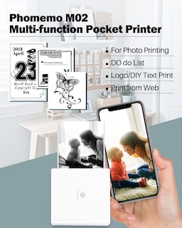 Foto 2 | Foto 2 | Impresora De Bolsillo Phomemo M02 Sin Tinta Bluetooth Térmica Blanca - Venta Internacional.