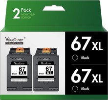 Cartuchos De Tinta Valuetoner Remanufacturados Hp 67xl 67 Xl Black X2 - Venta Internacional.