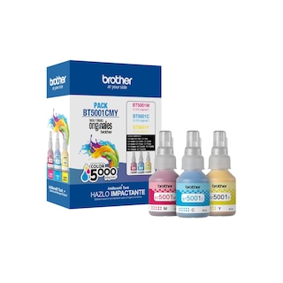 Foto 1 | Foto 1 | Kit De 3 Botellas De Tinta Brother Bt5001 Para 5,000 Páginas, Tricolor