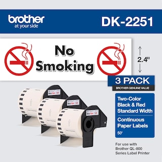 Foto 2 | Foto 2 | Etiquetas de Repuesto Brother Dk-22513pk De 2,4 Cm X 15 M 3 Rollos - Venta Internacional