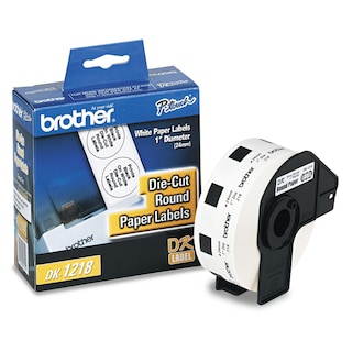 Foto 1 | Foto 1 | Etiquetas De Papel Brother Dk1218, Redondas, Troqueladas, 2,54 Cm De Diámetro, 1000/rollo - Venta Internacional.