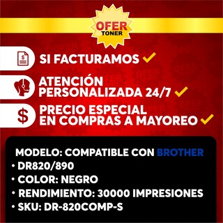 Foto 7 | Foto 7 | Drum Dr-820/dr-890 Compatible con Brother L5500dn L5600dn L5650dn Hl-l5000d Negro 2 PZAS