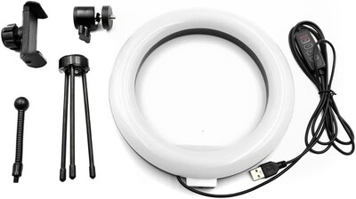 Foto 5 | Foto 5 | Aro De Luz Led De 8 Pulgadas (20cm) Con Trípie, Luz Para Maquillaje O Selfie, 3 Modos De Luz