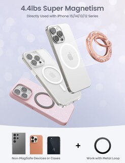 Foto 5 | Foto 5 | Soporte Para Anillo De Teléfono Lamicall Magnetic Twinkle Para Iphone - Venta Internacional.