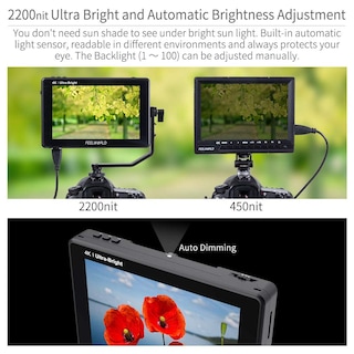 Foto 2 | Foto 2 | Cámara Y Monitor De Campo Feelworld Lut7 De 7 Pulgadas, Ultrabrillante, 2200 Nit - Venta Internacional.