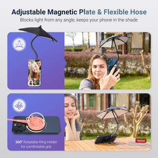 Foto 3 | Foto 3 | Paraguas De Teléfono Celular Jjc, Parasol Magnético Para Iphone - Venta Internacional.