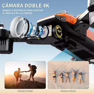 Foto 2 | Foto 2 | Language Dron Con Cámara 8k Giro 360 Doblar 3 Batería Eo Safe Imports Esi-12922-1 Multicolor