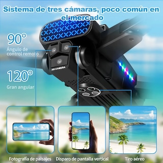 Foto 4 | Foto 4 | Drone Con 3 Cámara Profesional 8k A Control Remoto Eo Safe Imports Esi-20200 Negro