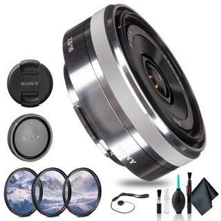 Foto 1 | Foto 1 | Lente Sony E 16 Mm F/2.8 Silver Sel16f28 Con Kit De Filtros - Venta Internacional.