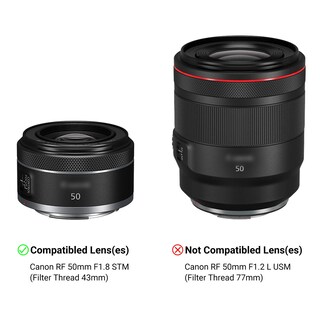 Foto 2 | Foto 2 | Parasol De Objetivo Jjc Para Canon Rf 50 Mm F1.8 Stm En Eos R6 R5 Rp R - Venta Internacional.