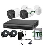 Kit 2 Cámaras Seguridad Cctv Dahua Bullet 2mpx Full HD 1tb