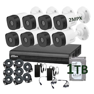 Foto 1 | Foto 1 | Kit 8 Cámaras de Seguridad Dahua 2mpx 1080p Full HD 1Tb Disco Fácil Instalación