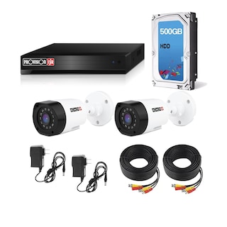 Foto 1 | Foto 1 | Kit de Cámaras de Seguridad CCTV Provision 1080p Full HD 2 Cámaras y Accesorios Disco Duro 500 GB