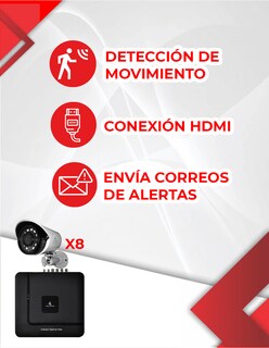 Foto 2 | Foto 2 | Kit Video Vigilancia 8 Cámaras Cctv Circuito Cerrado Bullet