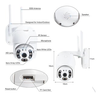 Foto 2 | Foto 2 | Cámara De Seguridad Wifi Con Alarma 2mp App