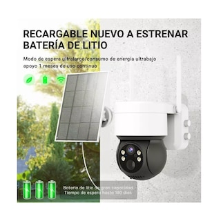 Foto 2 | Foto 2 | Cámara De Seguridad Exterior Batería Solar Eo Safe Imports Esi-9230 Multicolor
