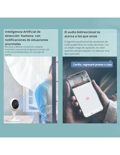 Foto 5 | Foto 5 | Cámara de Seguridad Inteligente para Interiores Graba En 2k Compatible con Alexa y Google