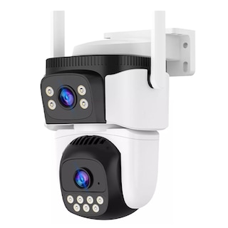 Foto 1 | Foto 1 | Cámara De Seguridad Wifi Exterior Lente Doble Eo Safe Imports Esi-16622 Blanco