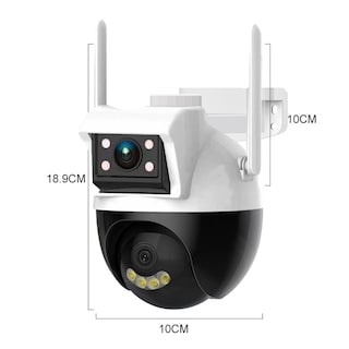 Foto 5 | Foto 5 | Camara De Seguridad Doble Lente 2+2mpx Wifi Ptz 360 Grados Para Interiores Y Exteriores
