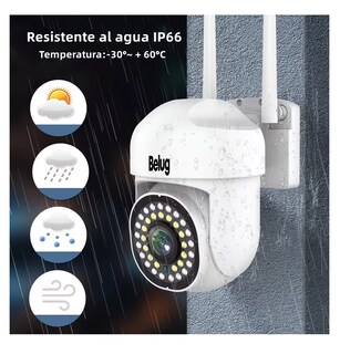 Foto 2 | Foto 2 | Cámara de Seguridad Belug Wifi Hd 360° 2 Piezas Blancas