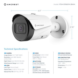 Foto 6 | Foto 6 | Sistema De Cámaras De Seguridad Amcrest 5mp 4k 8ch Nvr Con 4 Cámaras - Venta Internacional.