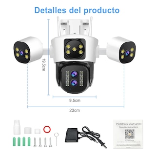 Foto 2 | Foto 2 | Cámaras De Seguridad 16mp Cuatro Lentes Zoom 10x 1440p Eo Safe Imports Esi-19552 Blanco