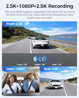 Foto 3 | Foto 3 | Tarjeta Dash Cam Azdome M550 De 3 Canales 4k+2.5k Wifi Gps De 64 Gb - Venta Internacional.