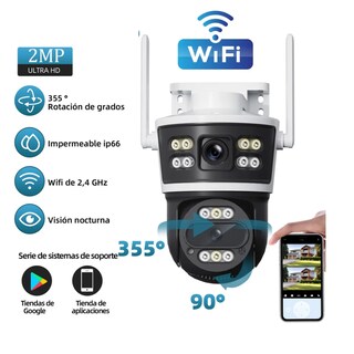 Foto 2 | Foto 2 | Cámara De Seguridad Wifi Exterior Resolución 2mp Lab.g Negro Con Blanco