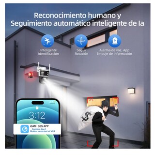 Foto 4 | Foto 4 | Cámara De Seguridad Wifi Exterior Resolución 2mp Lab.g Negro Con Blanco