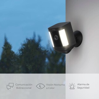 Foto 3 | Foto 3 | Cámara De Seguridad Exterior Con Luces Y Sirena Inalámbrica Ring Plus Color Negro