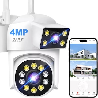 Foto 2 | Foto 2 | Cámara De Vigilancia Wifi Con Doble Lente 360º Con Visión Nocturna, Sensor de Movimiento, Alarma.