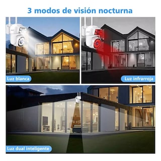 Foto 4 | Foto 4 | Cámara De Vigilancia Wifi Con Doble Lente 360º Con Visión Nocturna, Sensor de Movimiento, Alarma.