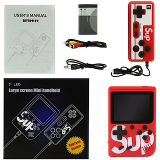 Foto 5 | Foto 5 | Miniconsola Sup Portable Retro 400 Games Con Gamepad Amarillo - Venta Internacional.