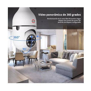 Foto 2 | Foto 2 | Cámara Tipo Foco Impermeable De 1080p Con Wifi Eo Safe Imports Esi-6869 color Blanco