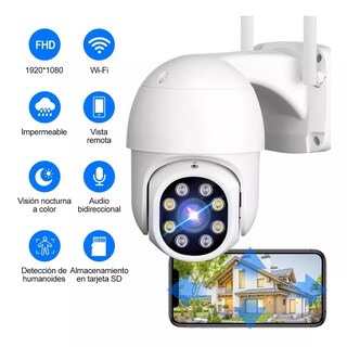 Foto 2 | Foto 2 | Cámara de Seguridad Exterior Wifi Inalámbrica 1080p Eo Safe Imports Esi-6866 color Blanco