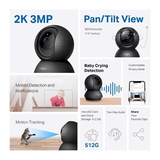 Foto 2 | Foto 2 | Cámara De Vigilancia Tp-link Tapo C211 Uhd 2k 3mp Wi-fi Visión Nocturna Rotatoria