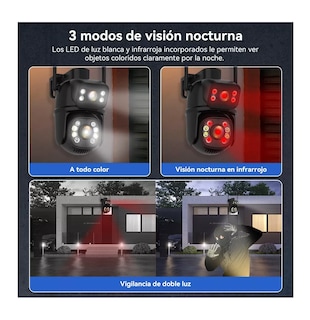 Foto 4 | Foto 4 | Cámara De Seguridad Wifi Exteriores 8mp Con Tarjeta Sd 128gb Negra