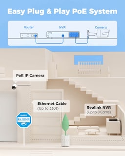Foto 4 | Foto 4 | Sistema De Cámaras De Seguridad Reolink 8ch 5mp Con 4 Cámaras Poe Con Cable - Venta Internacional.