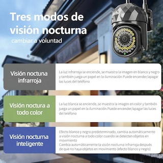 Foto 4 | Foto 4 | Cámara Seguridad Wifi 2mp Hd Videovigilancia Remota/alarma Lab.g Negro