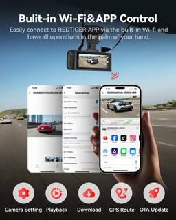 Foto 4 | Foto 4 | Dash Cam Redtiger F7n Pro 4k Frontal Y Trasera Con Tarjeta De 64 Gb - Venta Internacional.