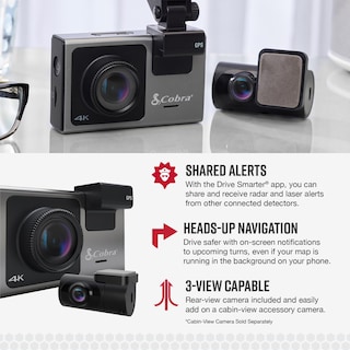 Foto 4 | Foto 4 | Dash Cam Cobra Sc 400d Smart Uhd 4k Con Cámara Trasera Alexa De 32 Gb - Venta Internacional.
