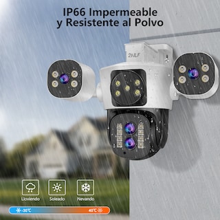 Foto 8 | Foto 8 | 2nlf 20mp Cámara De Seguridad Cuádruple Lente 360° Exterior Blanco