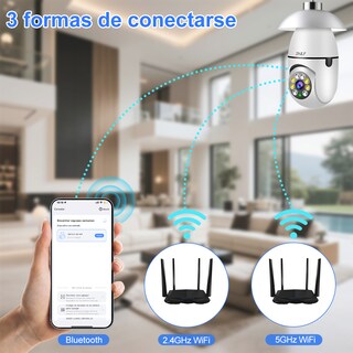 Foto 7 | Foto 7 | 2nlf Cámara De Seguridad De 360° Visión Nocturna Alarma